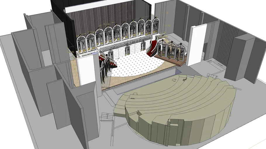 stage design 2 for Evitas at the playhouse | 3D Warehouse