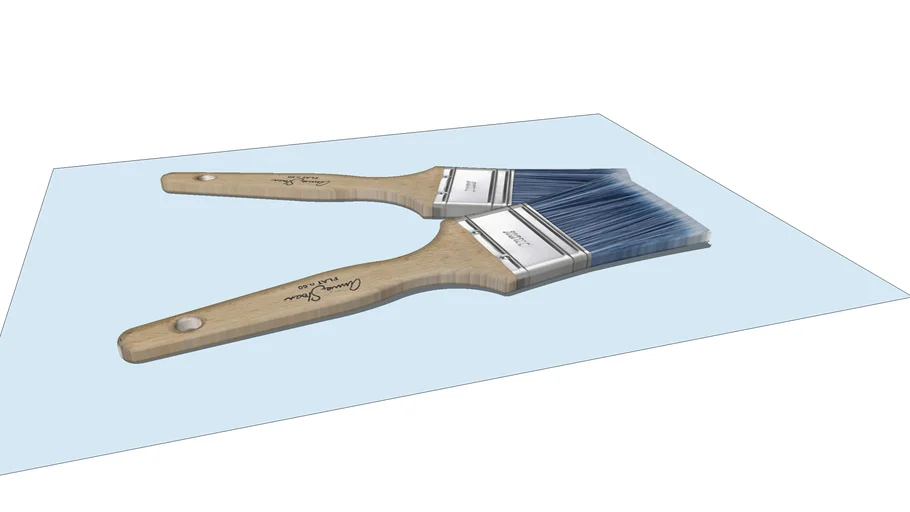 A couple of low poly Paint Brushes