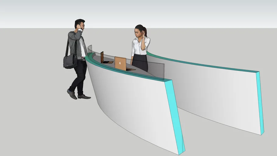 Curved Reception Desk
