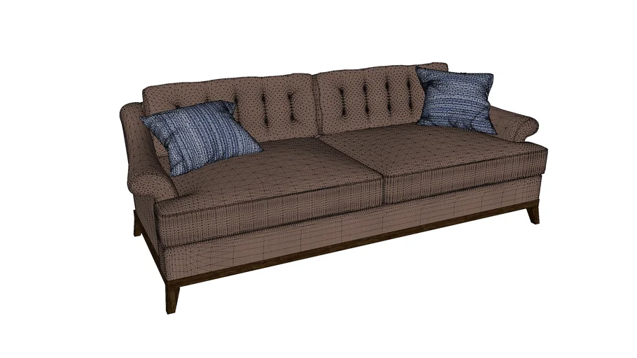 American style brown sofa