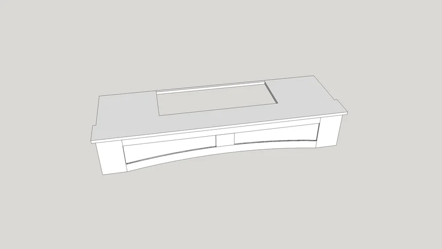 Recessed Arch Valance Range Hood Shelf