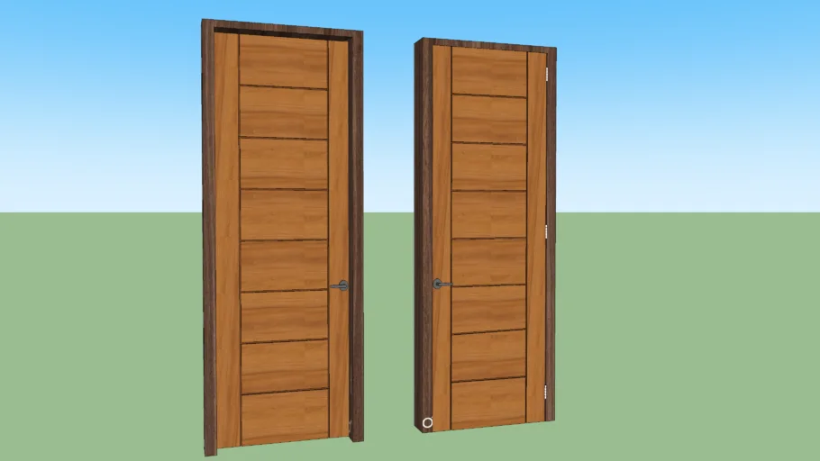 WOOD DOOR WITH DOOR JAMB