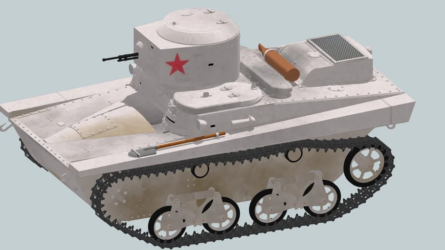 T37A  amphibious light tank,Winter War.