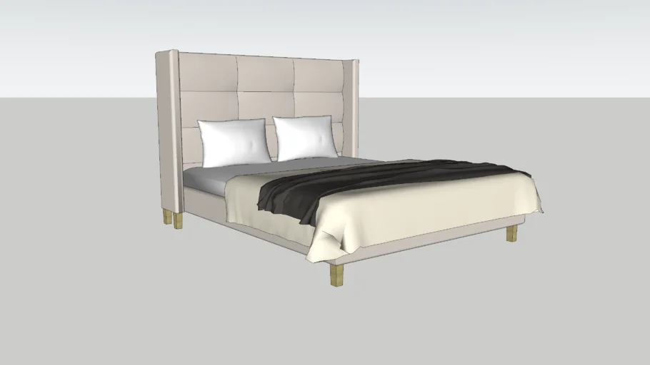 CI - Ava Bed Light Grey Platform King Bed