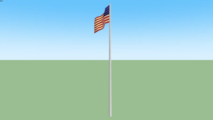 United States flag on pole
