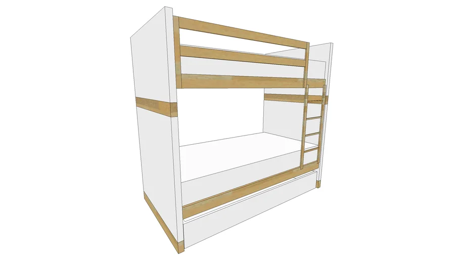 ROOM AND BOARD MODA BUNK BED W/ TRUNDLE