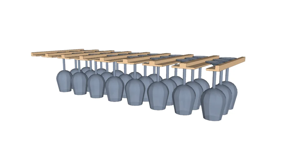 Bar Tray Trolley Wine Glasses