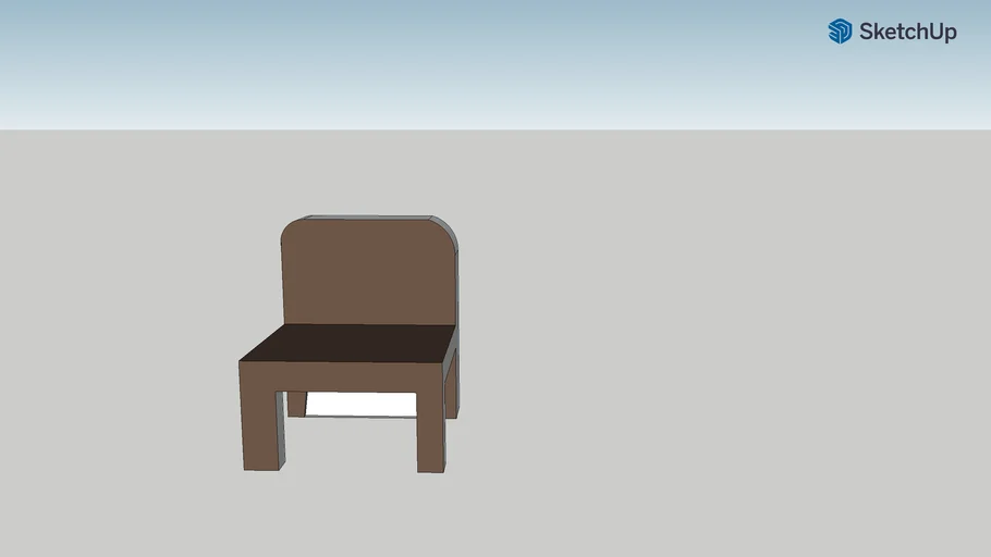 Silla en sketchup