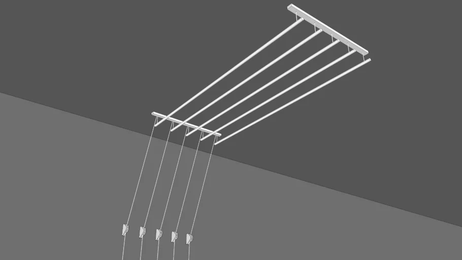 Ceiling mounted drying rack