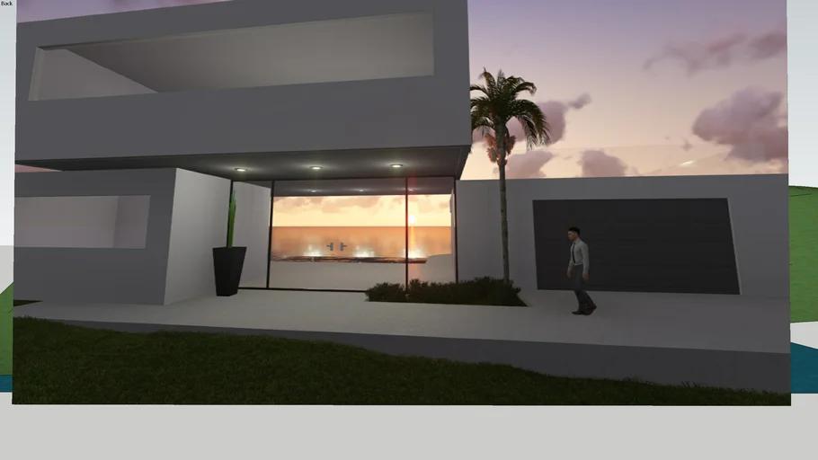 Modern house on a cliff