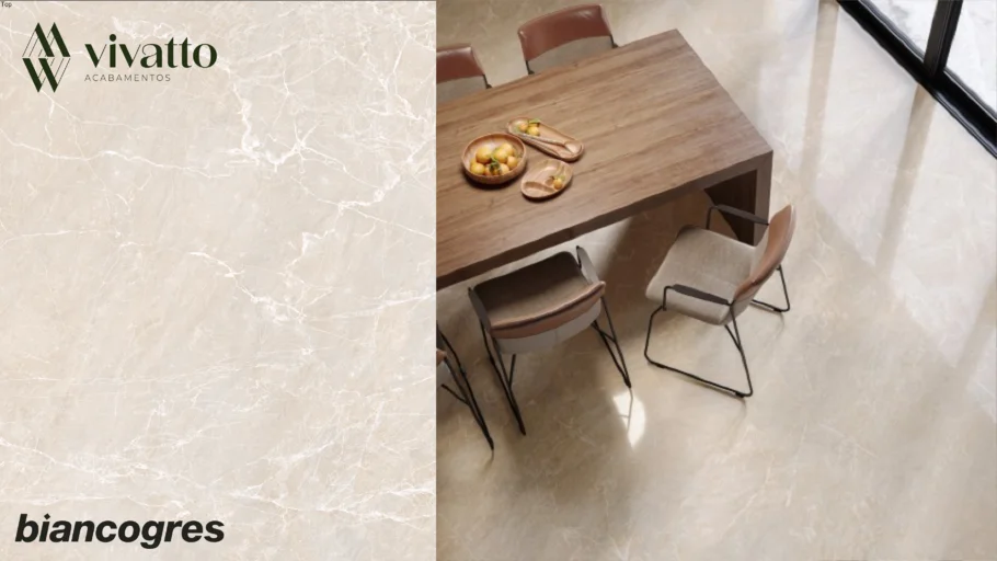 Illuminato Beige 90x90cm - Biancogres Porcelanato