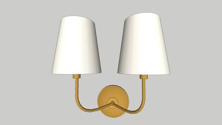 vendome Double Sconce in Bronze with Paper Shades from Circa Lighting