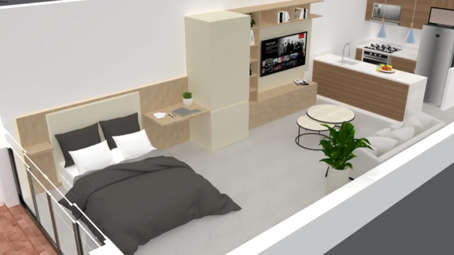 Departamento monoambiente completo  |   Complete studio apartment