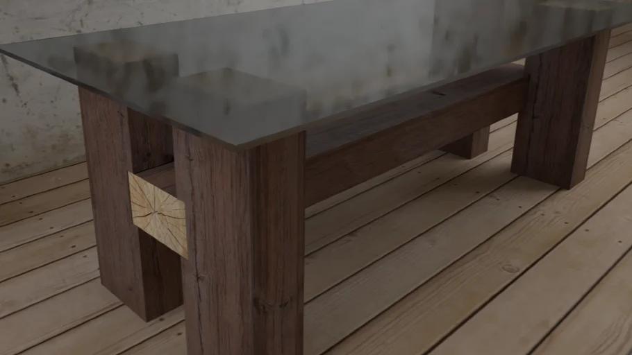 rustic table | 3D Warehouse