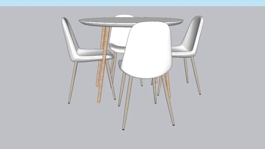 table ronde et chaises salle à manger