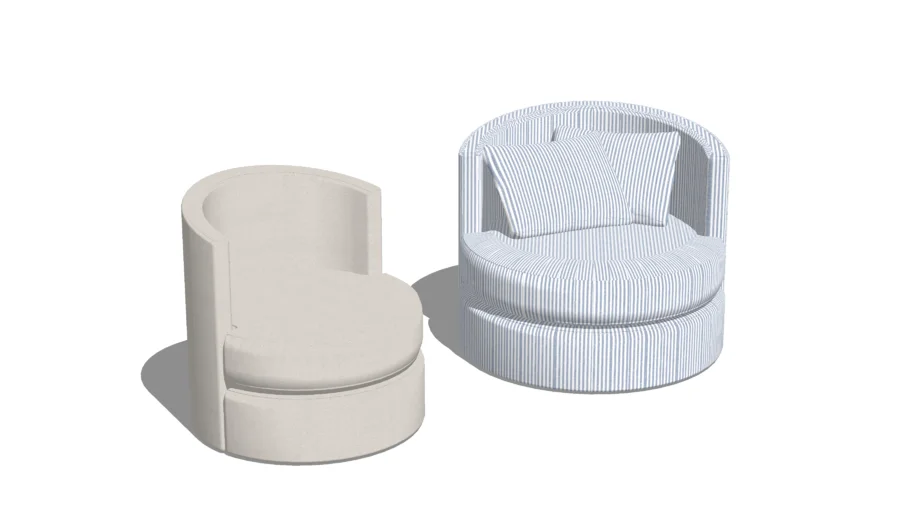 Balboa Slipcovered Swivel Armchair - Pottery Barn