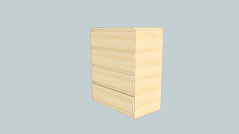 IKEA Malm Chest with 4 Drawers