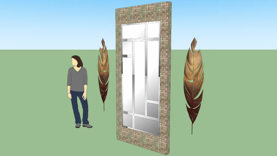 Accent wall mirror
