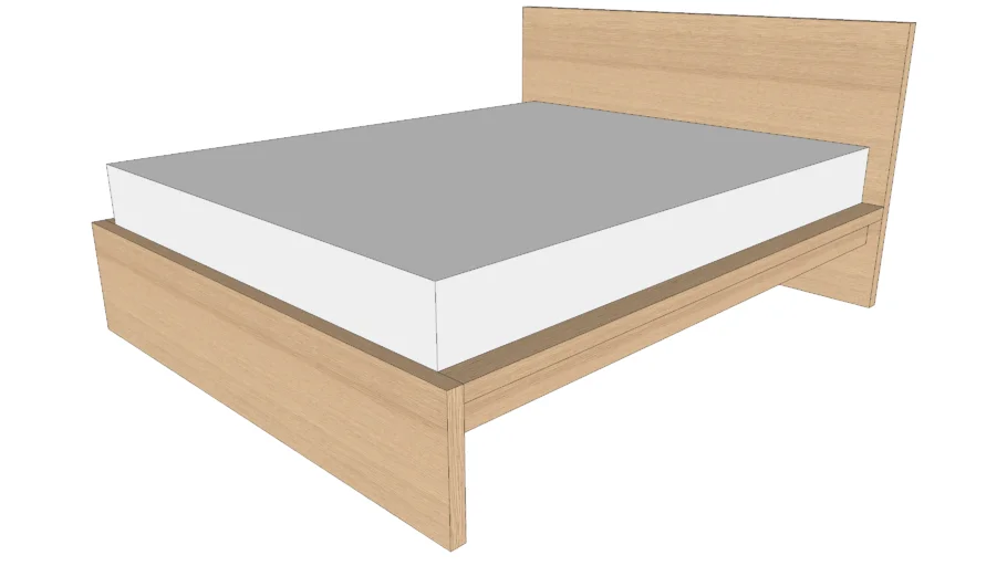 MALM bed 160x200 real wood