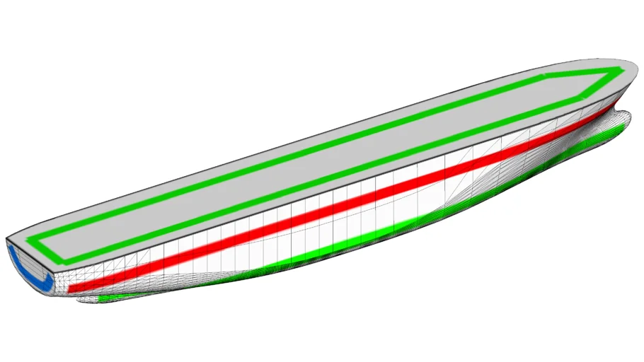 Detailed ships hull with texture