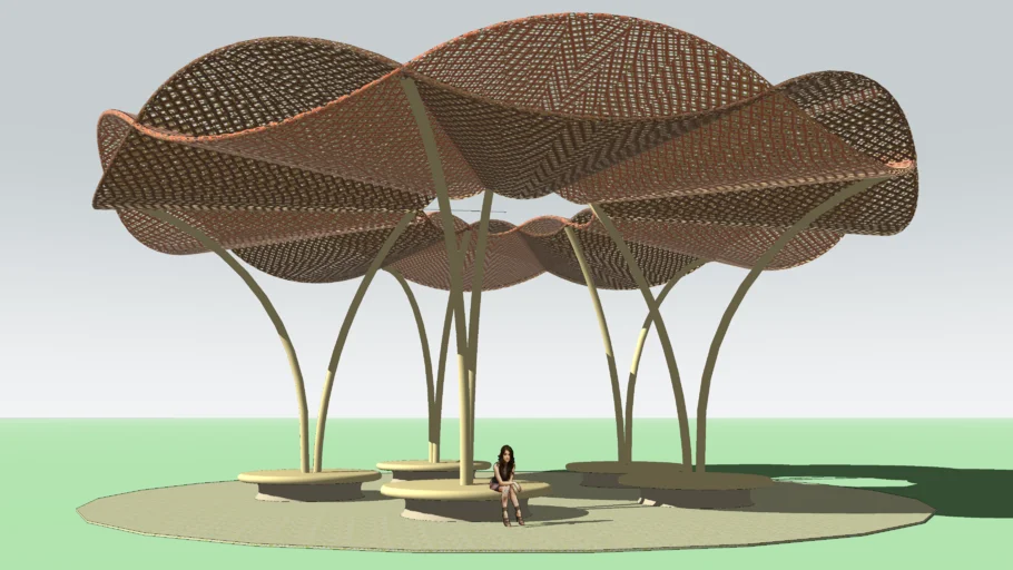 Plaza Double Wave Canopy