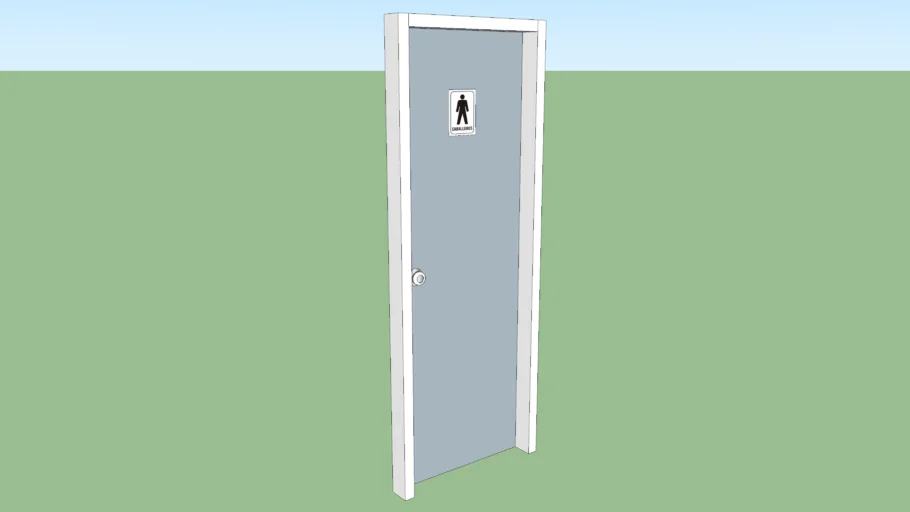 PUERTA BAÑO HOMBRES - 0.80 X 2.10