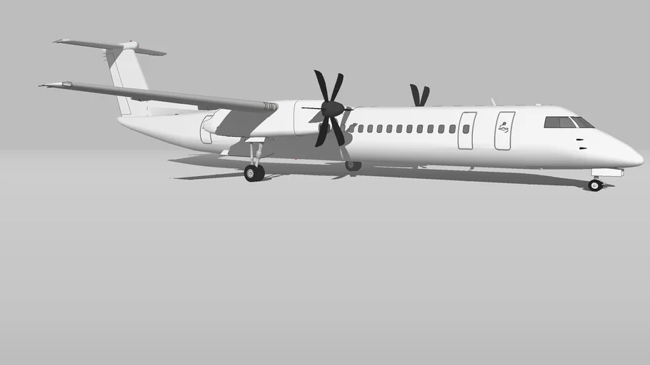 Bombardier Q400 NextGen 模型 Bombardier Q400 NextGen Passenger Airplane 3D Model $169