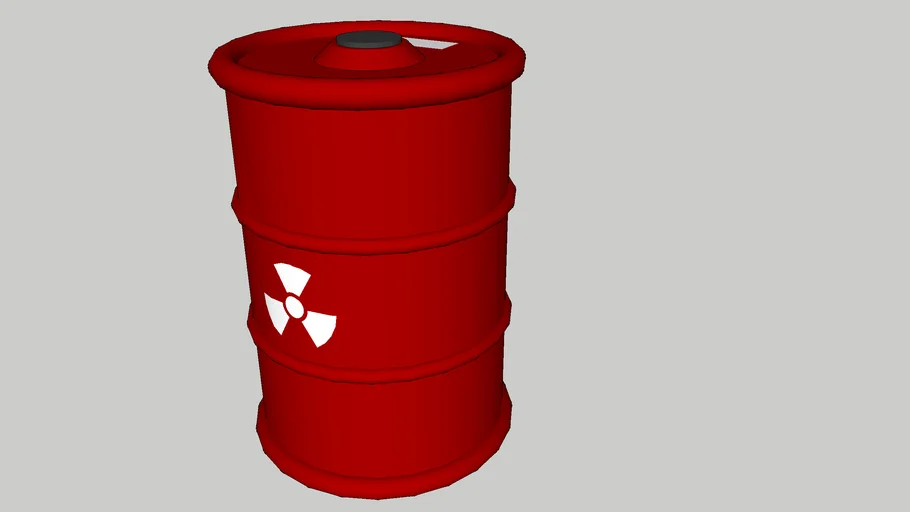 Radioactive Waste Barrel (Red)