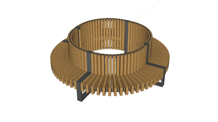 Outdoor bench - circle