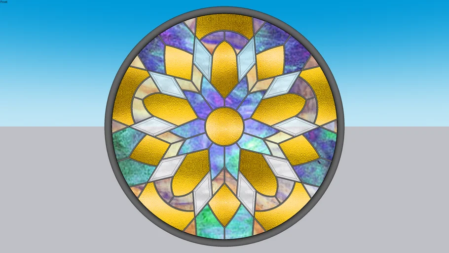 Stained Glass Panel 051621 (Wall or Window Art)