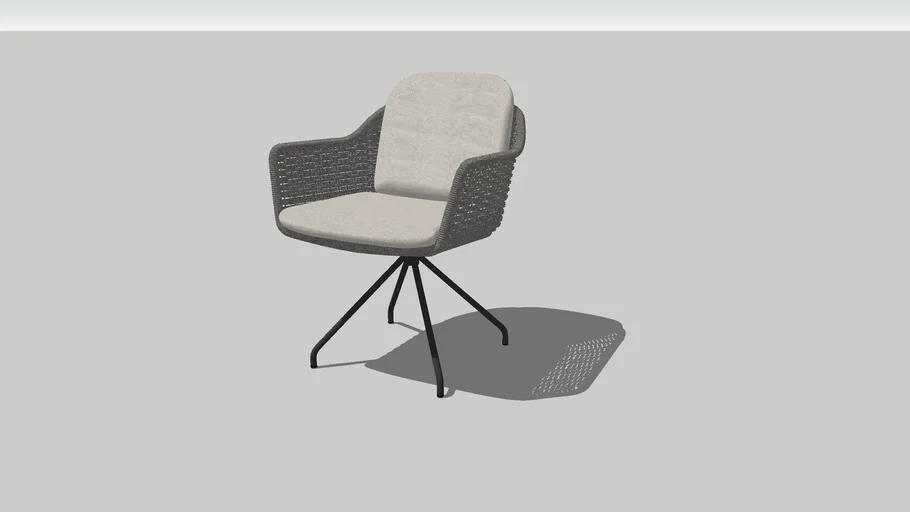 Focus dining chair Silvergrey rope - 4 Seasons Outdoor