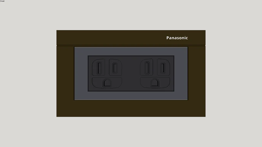 Panasonic Glatima Power Outlet 2-gang in Bronze