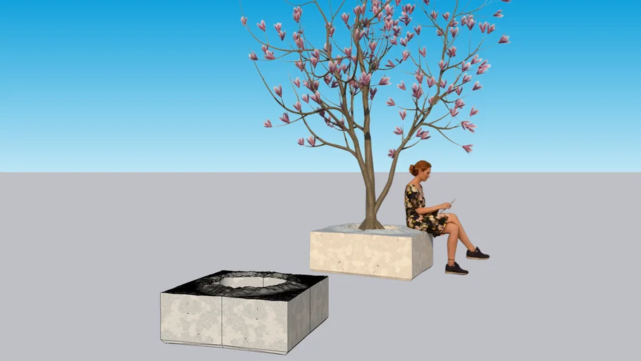 Contour d'arbre modulable banc