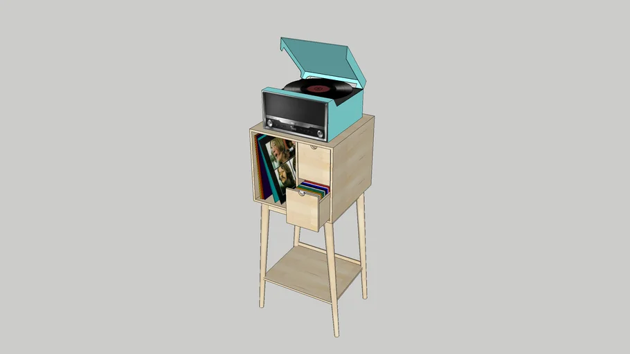 LP Record Cabinet with Philips OTT2000