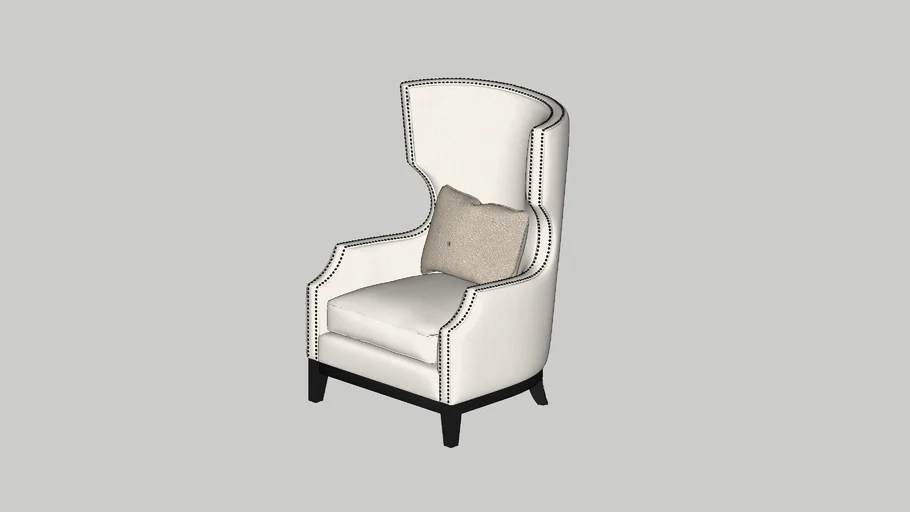 Wingback White Chair