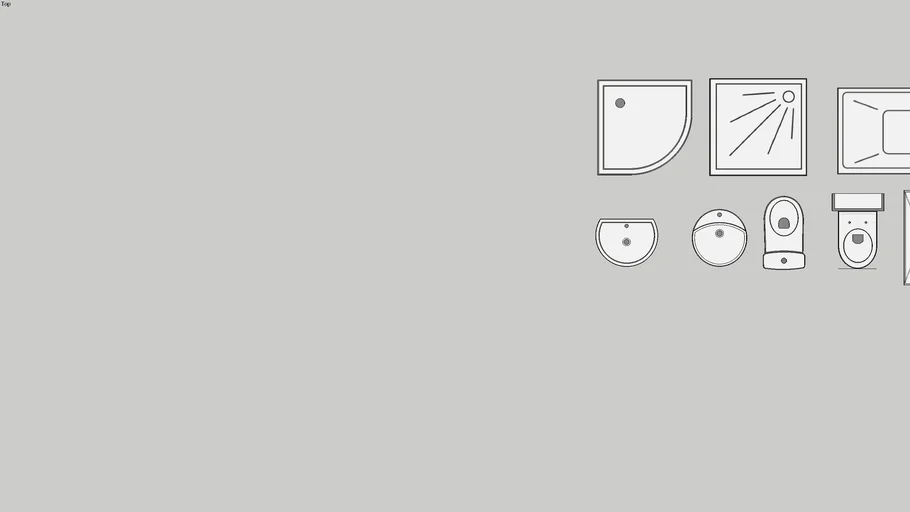objet pour plan 2D salle de bai