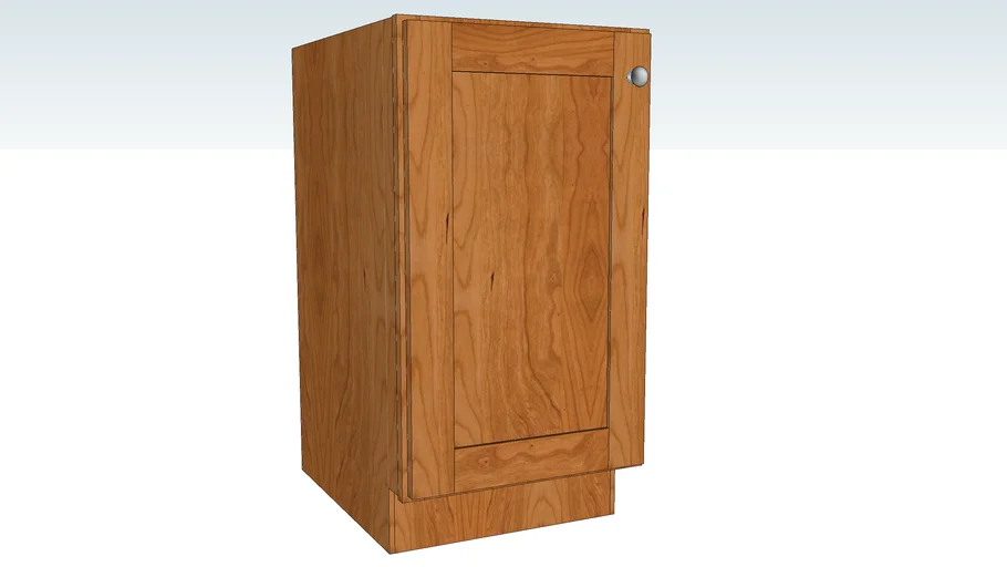 Base Single Door Full Height - Half Depth Shelf | 3D Warehouse