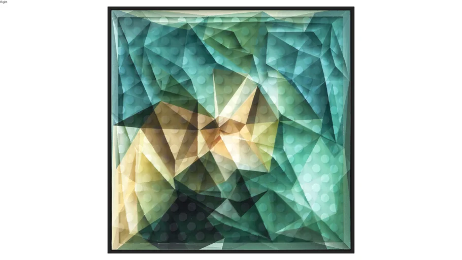 38458 Picture Frame Art 3D Abstract Blue 80x80cm