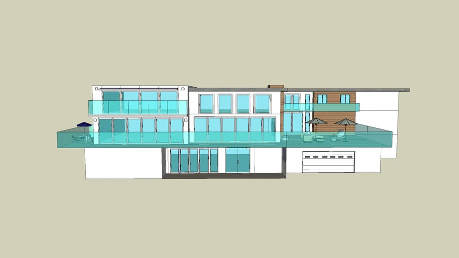 Modern glass house