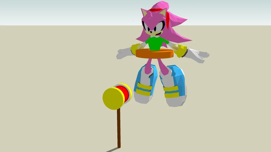 amy rose vr.1 with hammer