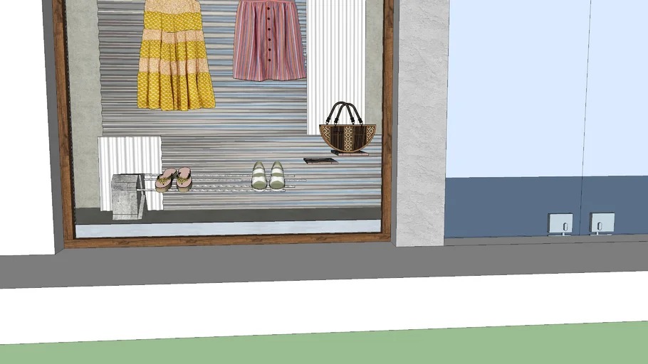 escaparate con materiales reciclables -Marca Exit