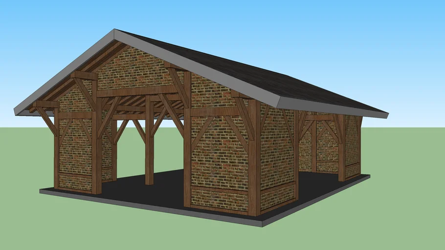 wooden shed