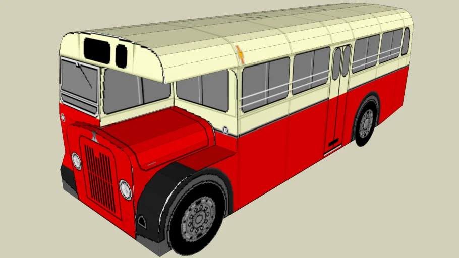 Model of a paper model bus