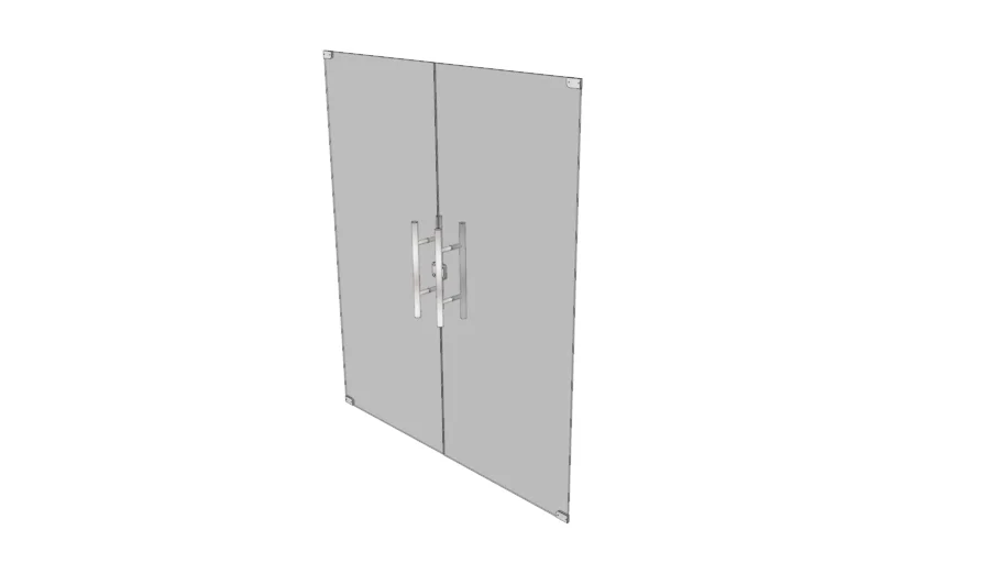 Porta de Vidro de Abrir 2 folhas 180cm