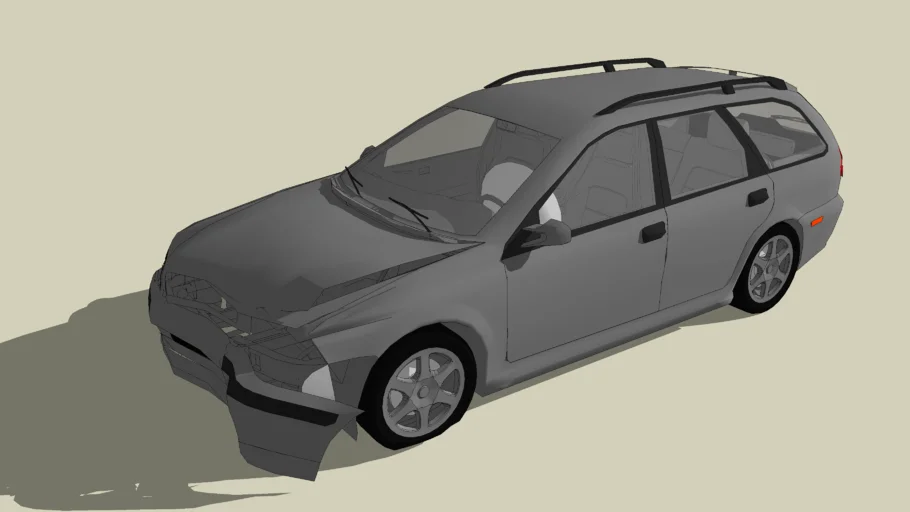 Wrecked Volvo V40