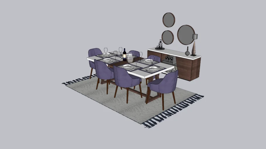 Dining table set up