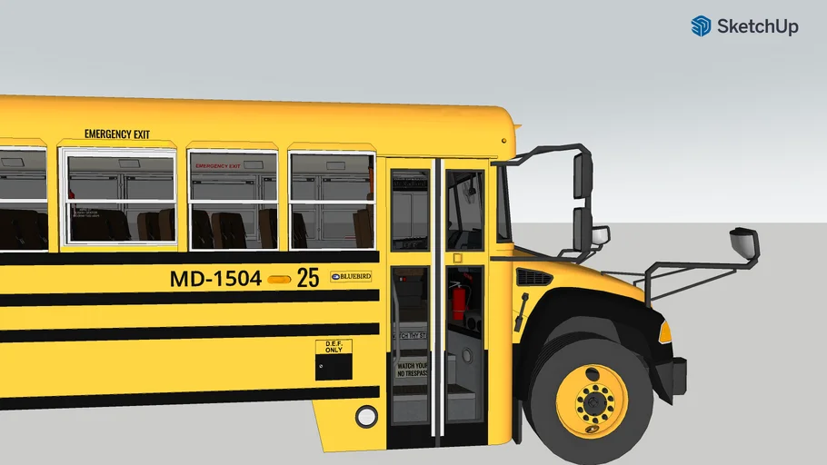 2015 Bluebird Vision Diesel Bus MD-1504 PSCD 25 | 3D Warehouse
