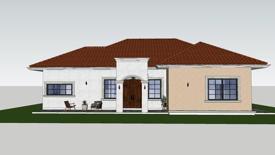 pequeña casa colonial contemporanea