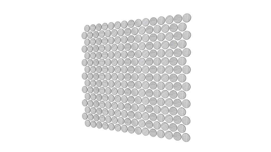 Wood Vein Standard Penny Round Polished Marble Mosaic