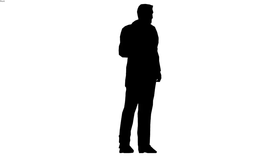 2d silhouette man standing 2